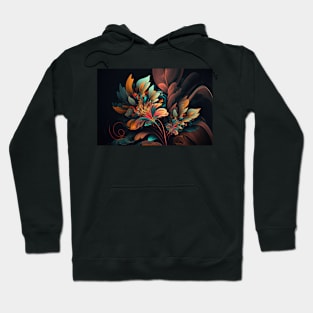 Abstract Floral Garden Botanical Print Hoodie